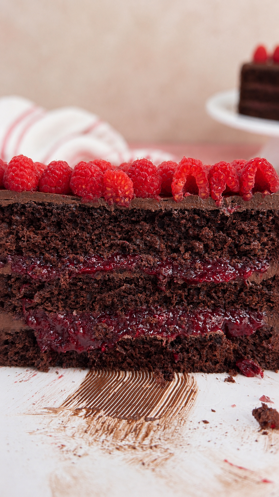 Chocolate raspberry cake